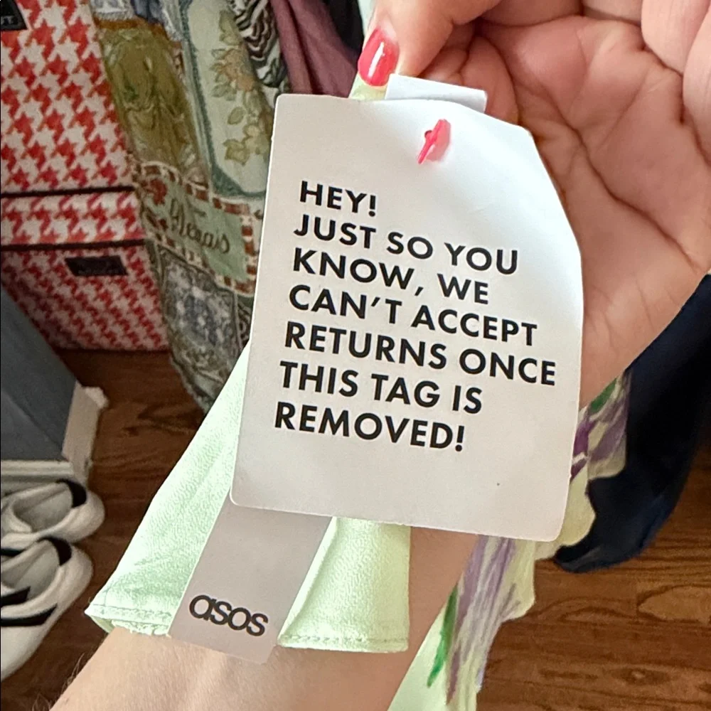 ASOS Floral Long Sleeve Maxi Dress in Lavender & Green - Picture 3 of 3